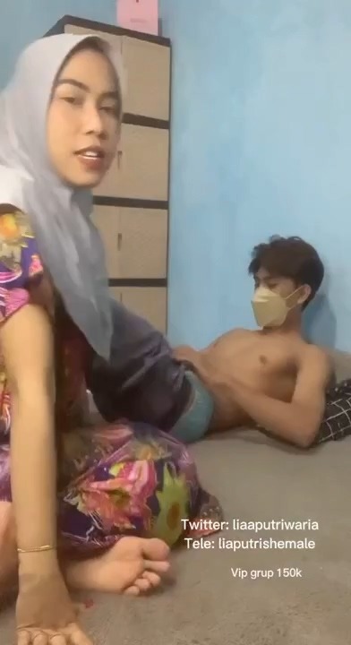 Shemale Lia Hijab Daster Prank Brondong Anal